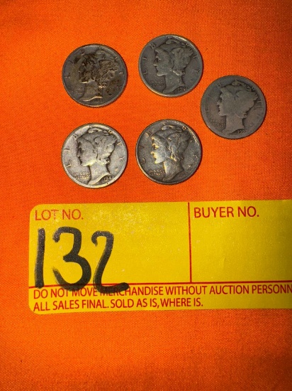 Mercury Dimes (5)