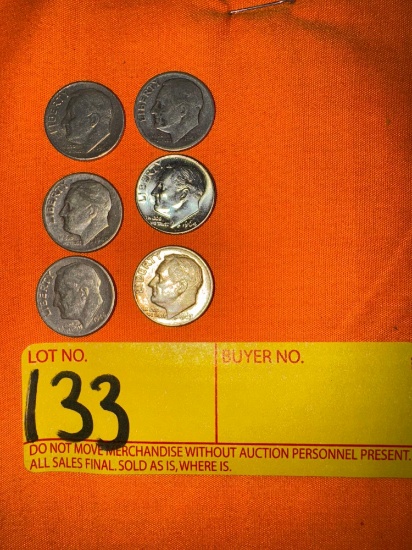 Roosevelt Dimes 1964 & Older (6)