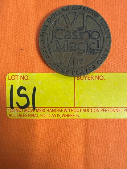 Casino Magic Five Dollar Gaming Token