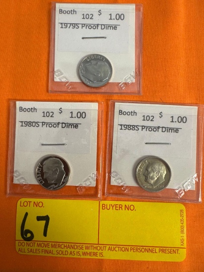 1970s & 1980s Rossevelt Dimes