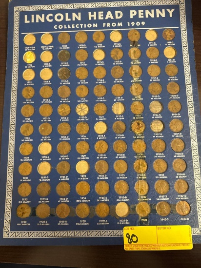 Lincoln Head Penny Collection From 1909 (72)