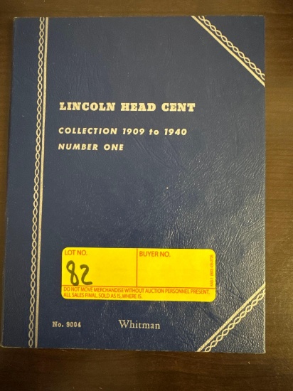 Lincoln Head Cent Collection 1909 to 1940