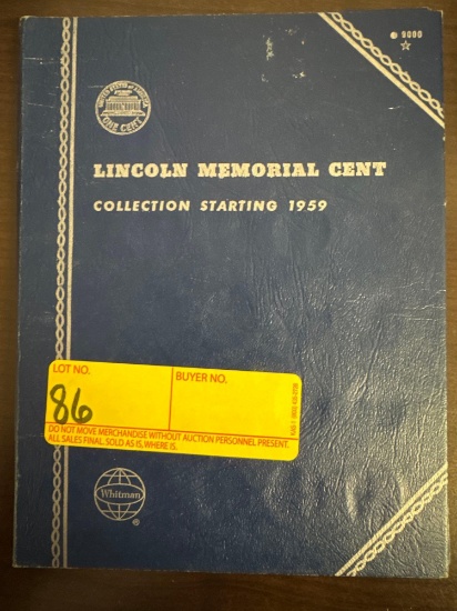 Lincoln Memorial Cent Collection Starting 1959