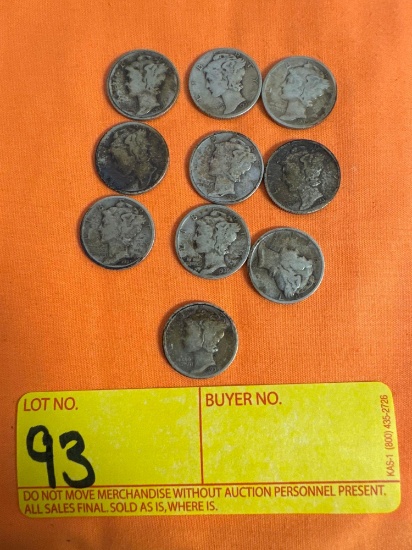 1930s Mercury Head Dimes