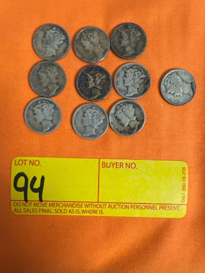 1930s Mercury Head Dimes