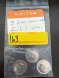 2021 Uncirculated Kennedy Half Dollars (3)