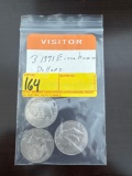 1971 Eisenhower Dollar Coins (3)