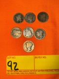1920s Mercury Head Dimes