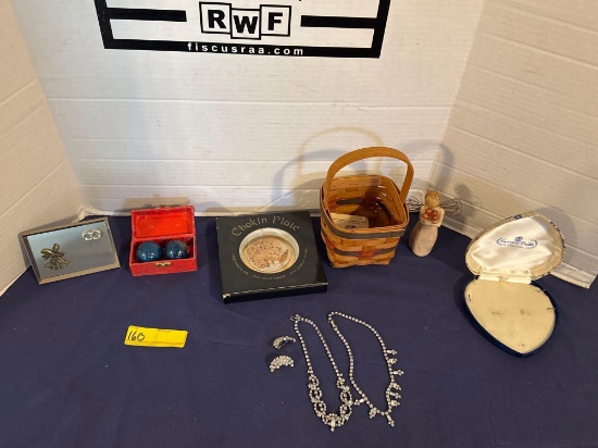 Longaberger Basket, Willow Tree Figurine, Necklaces & more