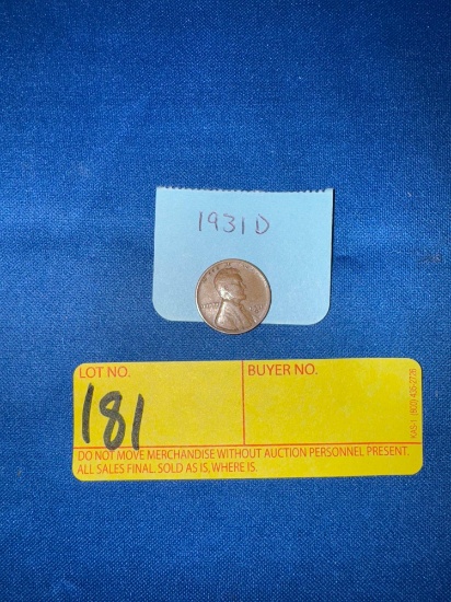 1931D Wheat Cent