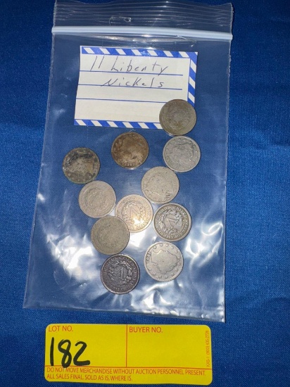 11 Liberty V Nickels Mixed Years