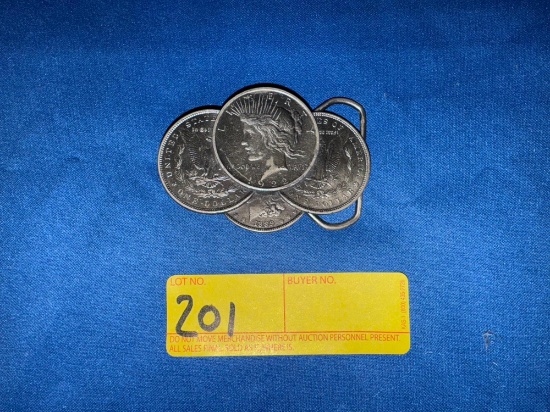Peace Dollar Belt Buckle