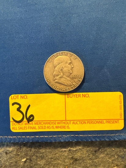 1963 D Franklin Silver Half Dollar
