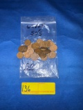 50 1950s Wheat Cents