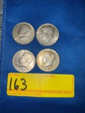 4 Kennedy Half Dollars