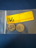 Two 1979 D Susan B Anthony Dollars