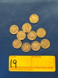 10 Silver Mercury Dimes