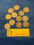 1940s Washington Silver Quarters