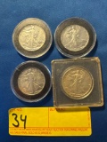 1940s Walking Liberty Silver Half Dollars