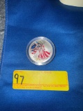 1997 Silver Eagle Painted Coin