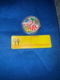 2000 Silver Eagle Painted Coin