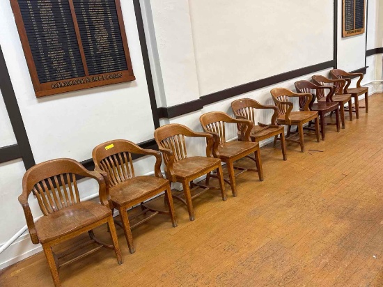 Antique Spindle Back Chairs(9)