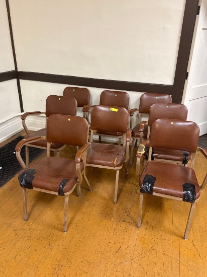 Metal Base Chairs (8)