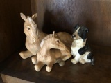 Horse and Dog Figurines