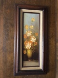 Signed Oil Painting - Flowers in Pot