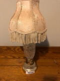Small Table Lamp w/Fringed Shade