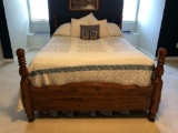 Queen Size Pine 4-Poster Bed