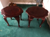 End Table Pair Cherry Finish