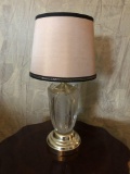 Table Lamp Brass and Crystal