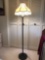 Floor lamp with fringed shade