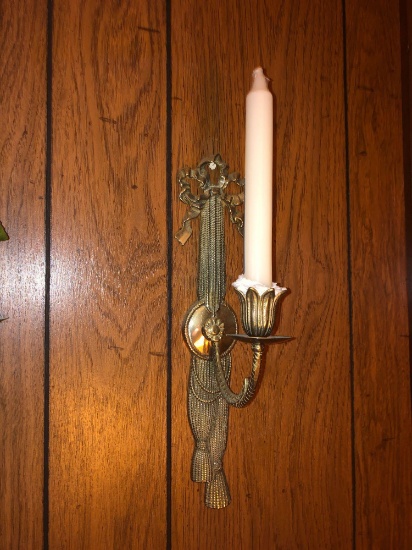 Beautiful brass candle sconces - pair