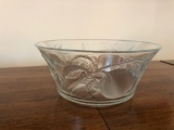 Glass fruit bowl