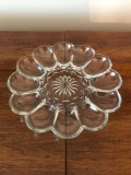 Glass hors d?oeuvres tray