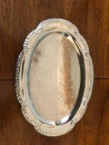 Silver colored serving tray