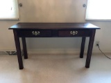 Sofa/serving table with drawers