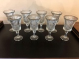 Set of 8 crystal water glasses