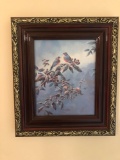 Framed bird print