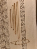 Gold colored necklace lot