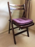 Vintage wooden folding chair