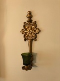 Gold cast metal votive candle sconces