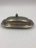 International Pewter Covered Butter Dish