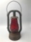 Vintage Dietz monarch railroad lantern with red Fitzall glass shade