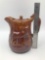 Large Rockingham Stag Pitcher with hound handle