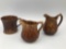 Three Rockingham pottery pieces