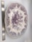 Staffordshire purple and white Tuscan Rose transfer-ware platter