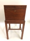 Early 19th c. Mahogany Cellarette on Stand